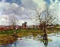 浸水した野原のある風景 1873年 カミーユ・ピサロ